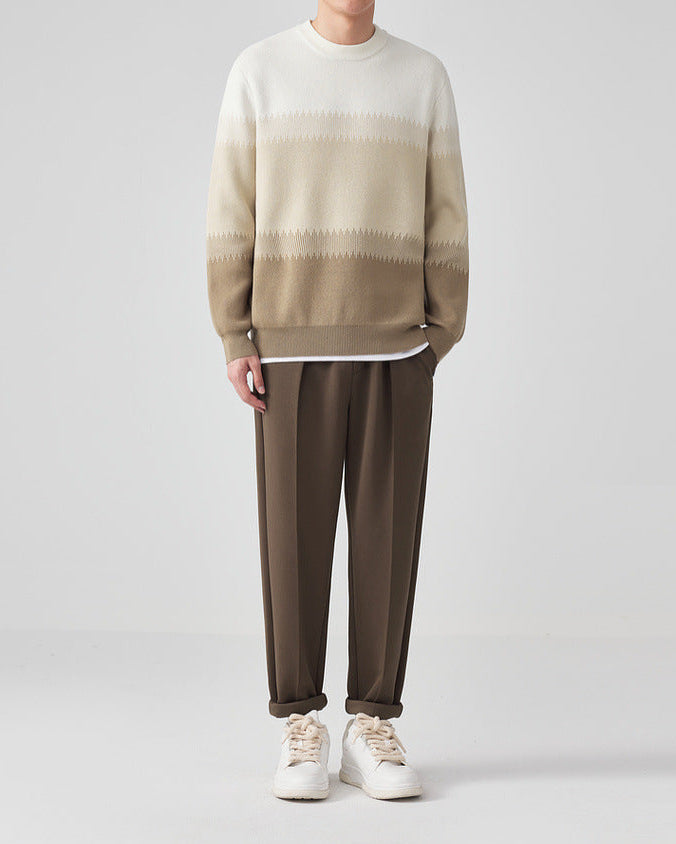 كنزة برقبة عنق عنق ملونة