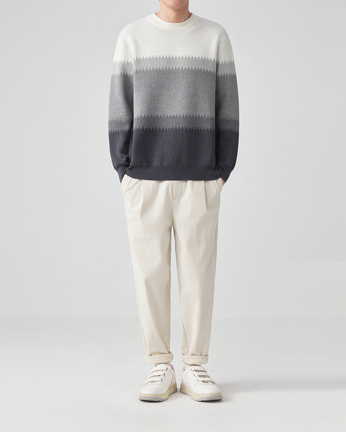 كنزة برقبة عنق عنق ملونة