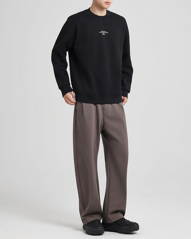 سويت شيرت برقبة كرو بفتحة رقبة من تصميم مو مايكه