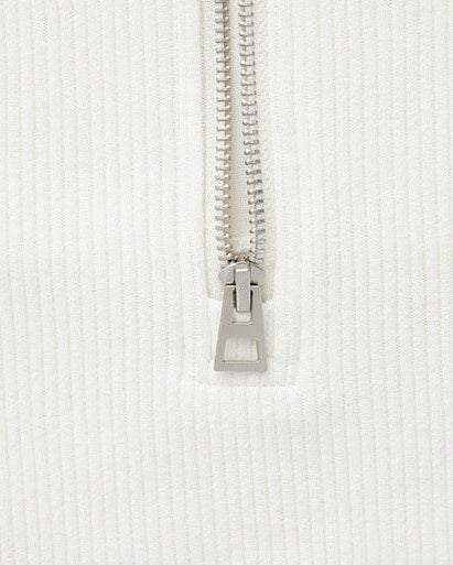 سويت شيرت بنصف سحاب بنصف نسيج عمودي