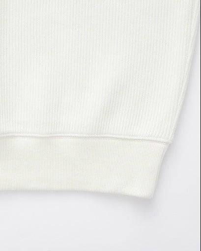 سويت شيرت بنصف سحاب بنصف نسيج عمودي