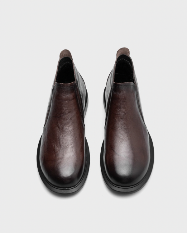 حذاء الكاحل الجلدي الناعم من فيينا