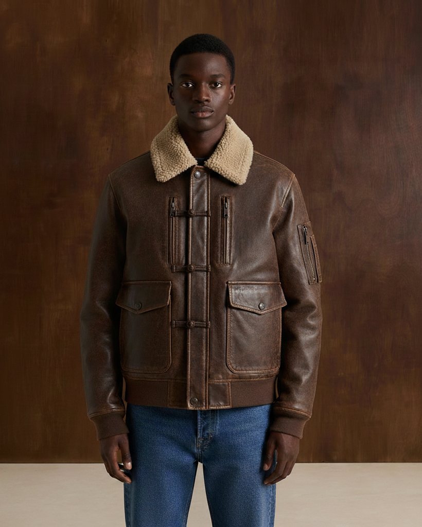 The Frostbound PU Padded Coat