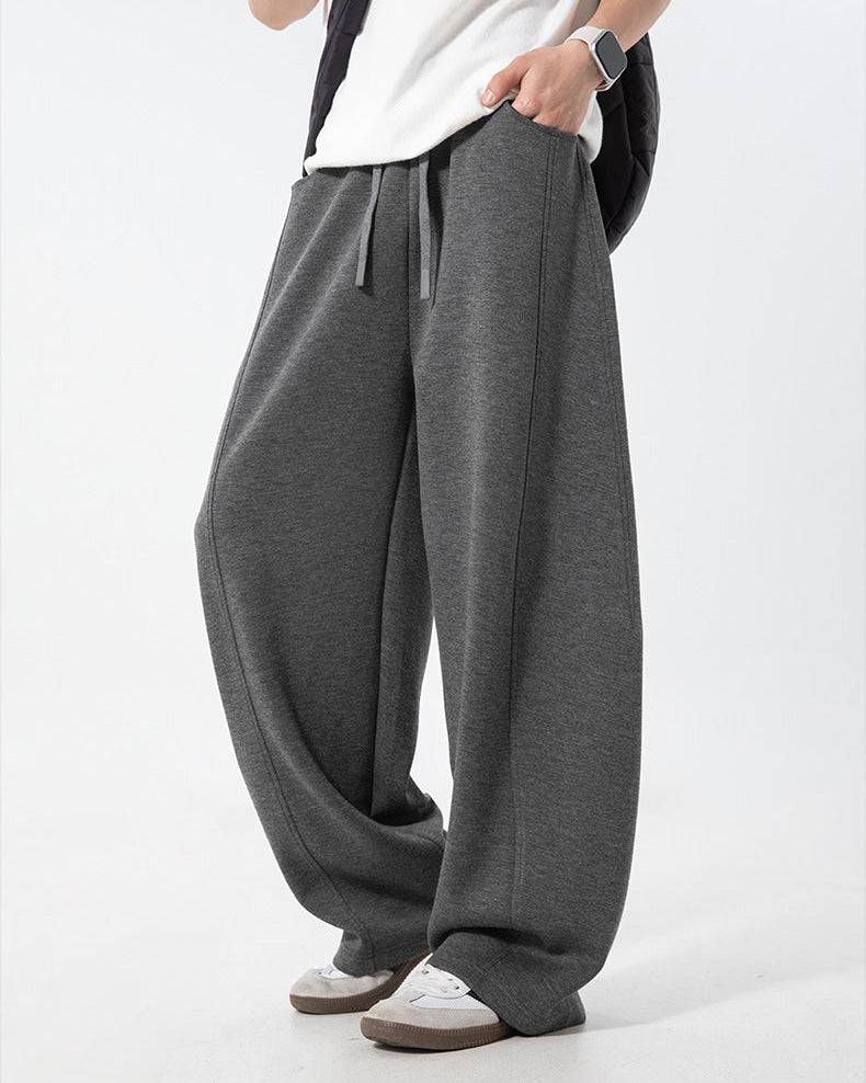 The Split-Stitch Textured Casual Pants