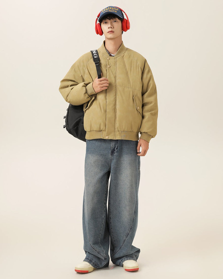 The Aurora Leather-Trim Down Jacket