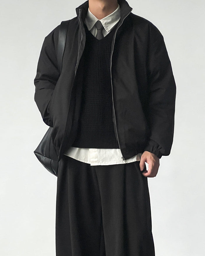 Black Padded Zip Jacket