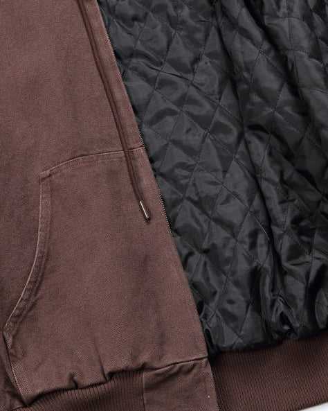 The Washed Full Zip Hooded Cardigan