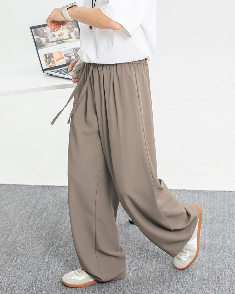 The Airlume Draped Straight Trousers
