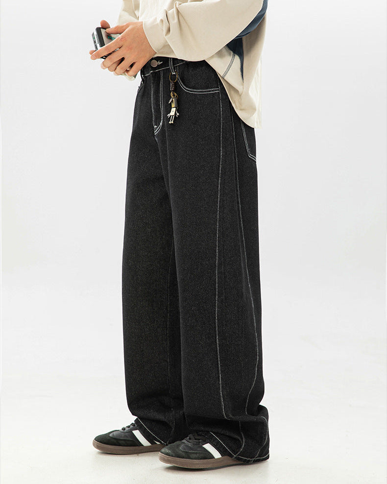 The Split-Silhouette Raw Denim Jeans