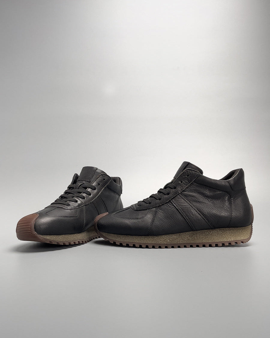 The HardBlack Martin Elite Leather Mid-Top Boots Sneaker