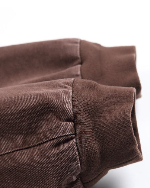 The Washed Full Zip Hooded Cardigan