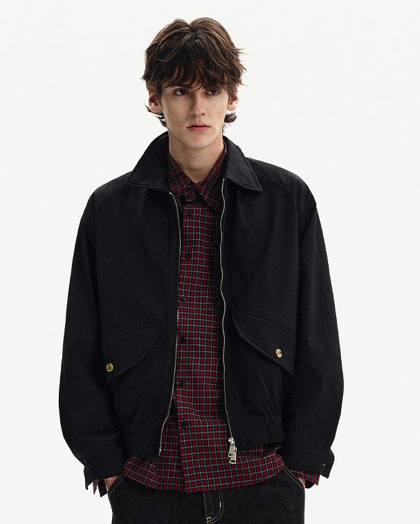 Matte Cotton Zip Utility Jacket