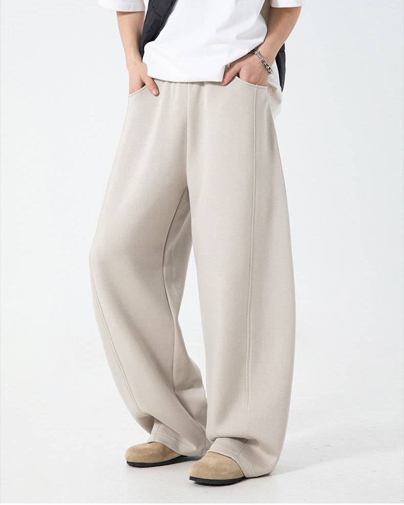 The Split-Stitch Textured Casual Pants