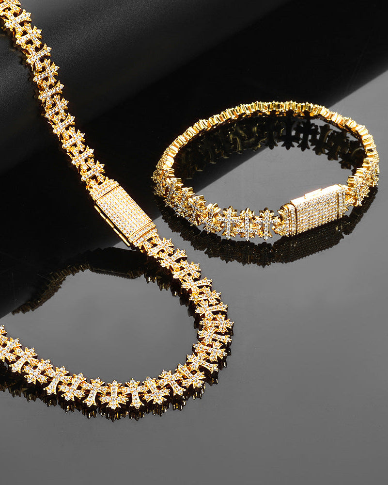 Eternal Cross Ice Bracelet