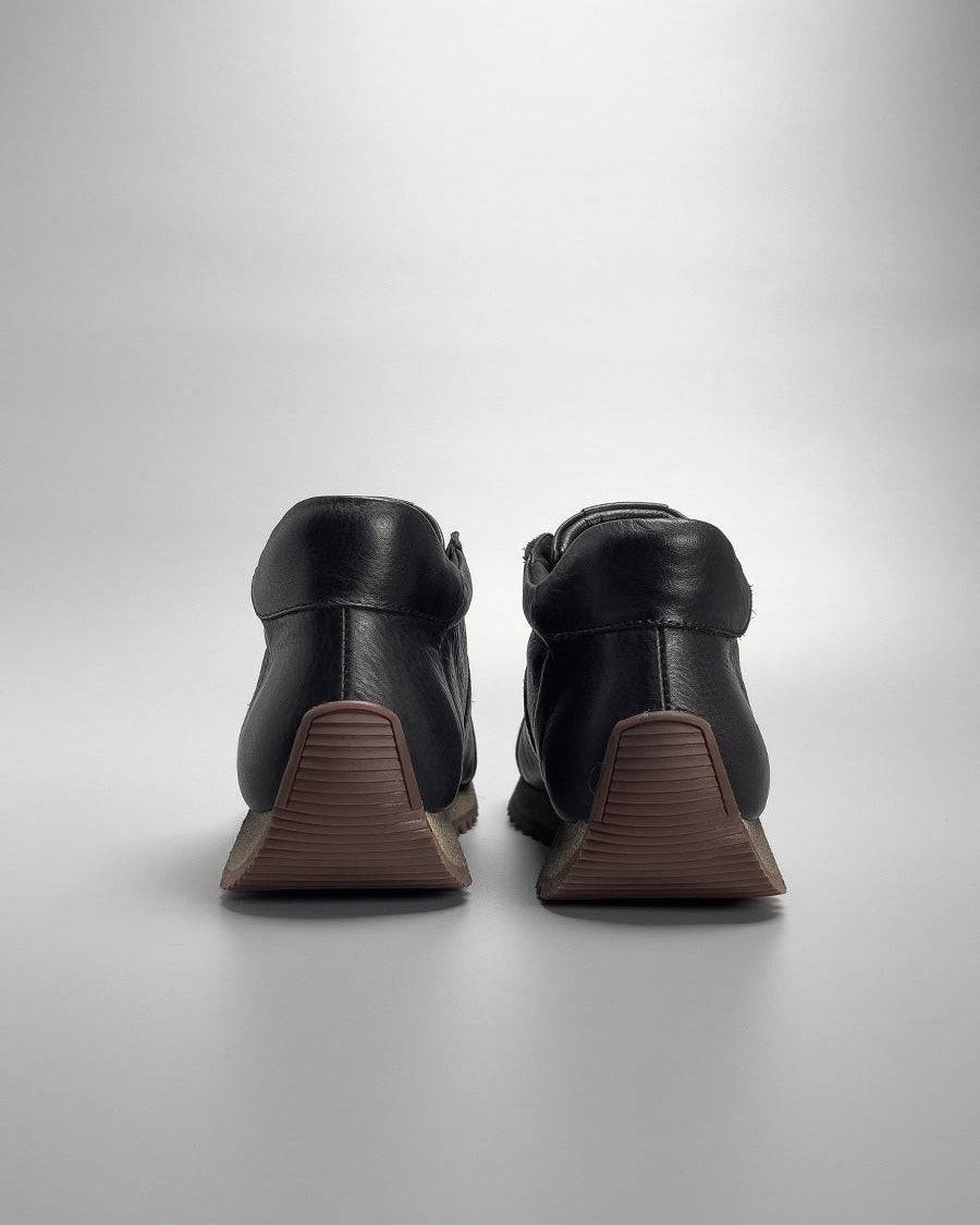 The HardBlack Martin Elite Leather Mid-Top Boots Sneaker