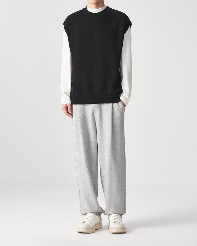 The Casual Solid Color Loose Knit Sweater Vest