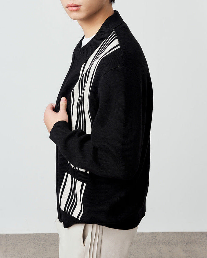 The Mo Maike Striped Harmony Knit Cardigan