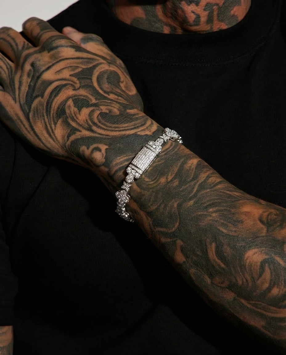 2Iced Clover Link Bracelet