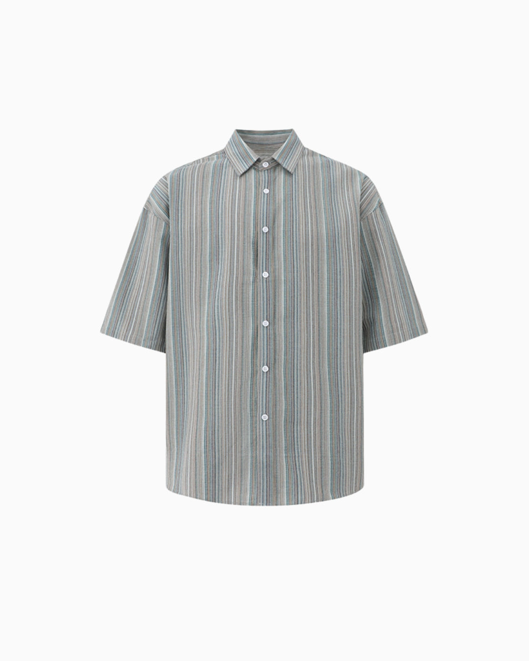 Chemise à manches courtes à rayures côtières