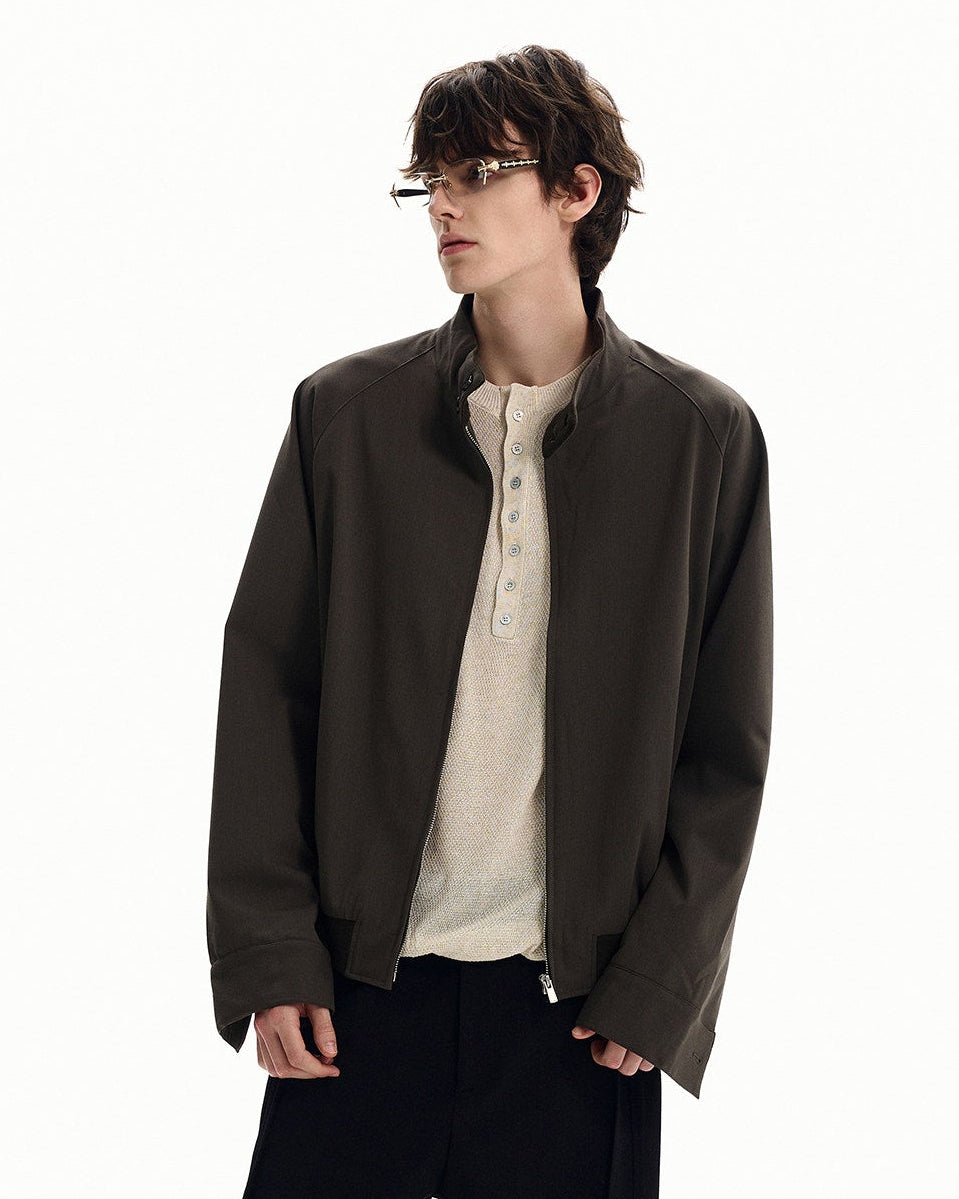 Refined Raglan Zip Jacket