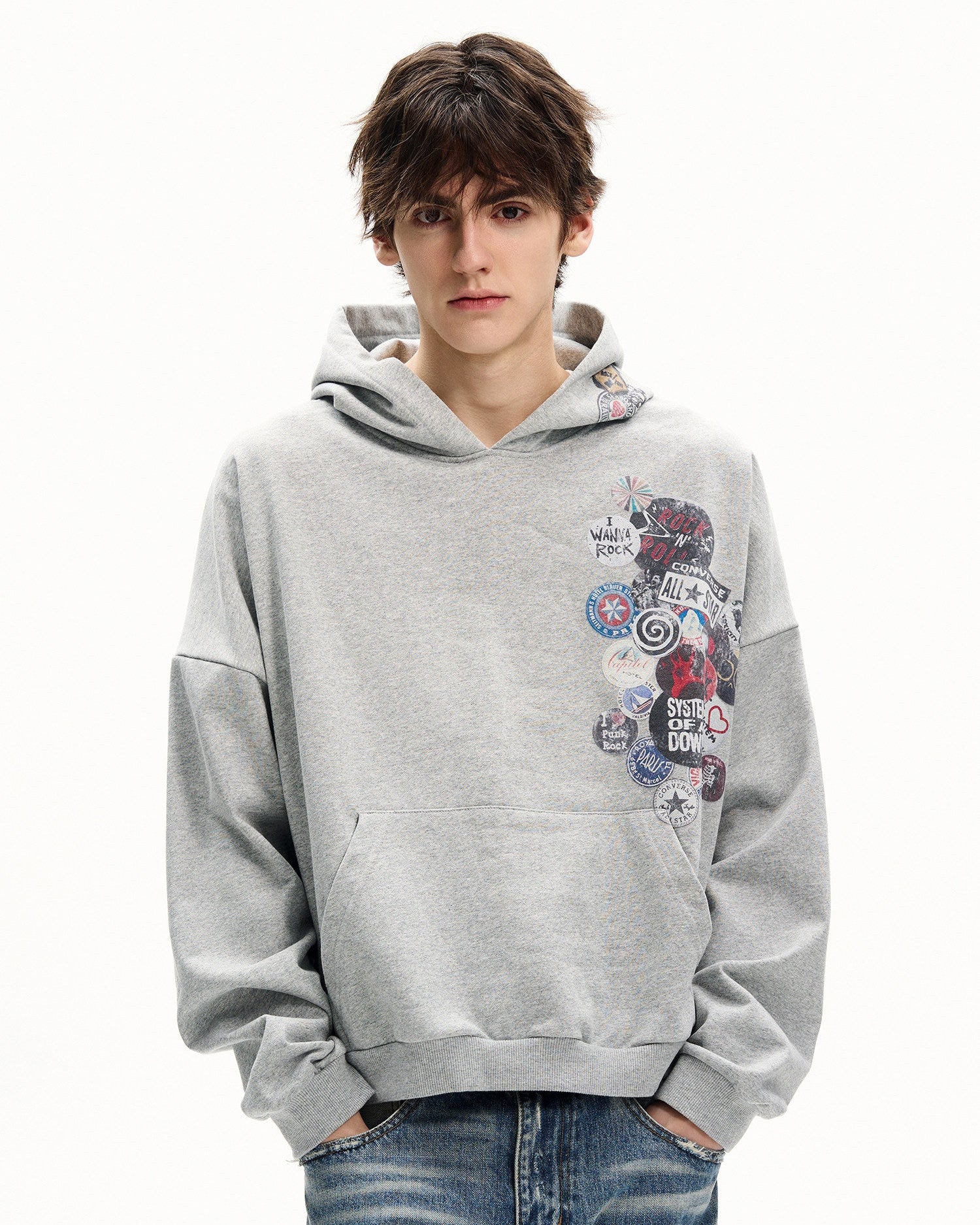Graphic Fleece Pullover Hoodie