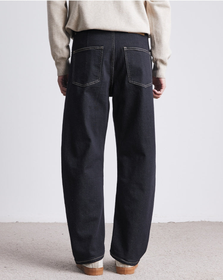 Raw Indigo Jeans mit geradem Bein