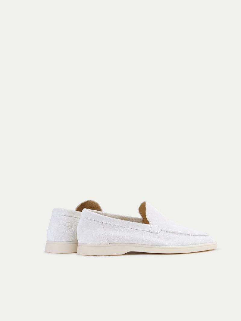 White Sand Suede loafers