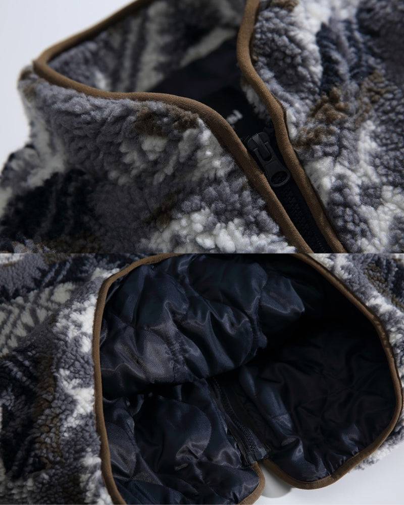 Nordic Pattern Fleece Zip Jacket