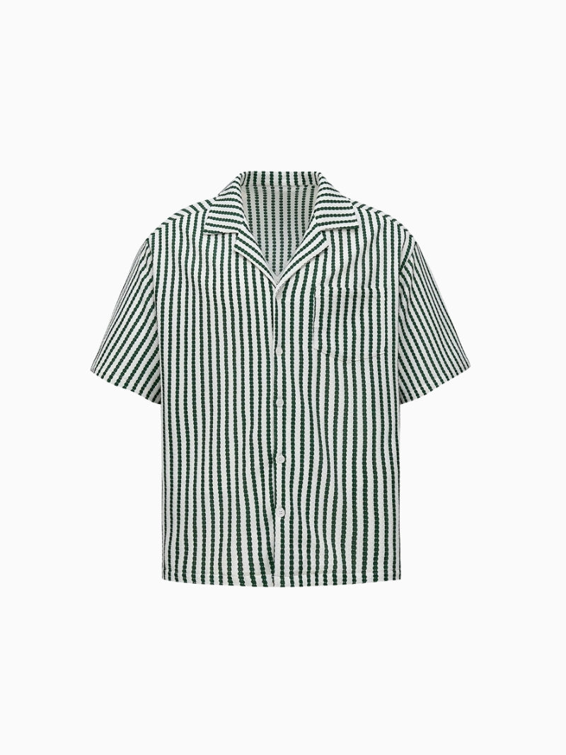 Camisa de rayas de manga corta