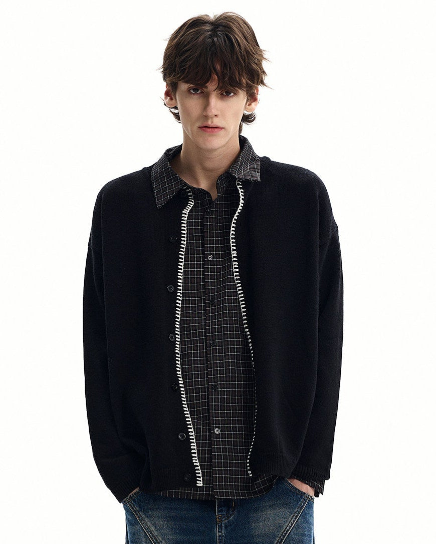 Fine Knit Button Cardigan