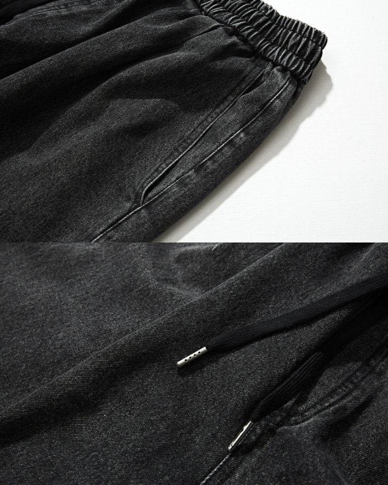 Relaxed Fit Elastic Band Drawstring Shorts