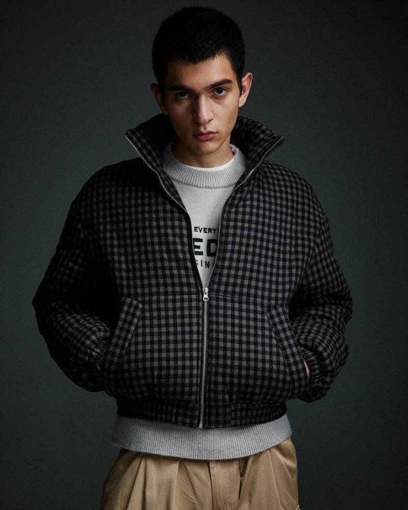 Shadow Checkered Puffer Jacket