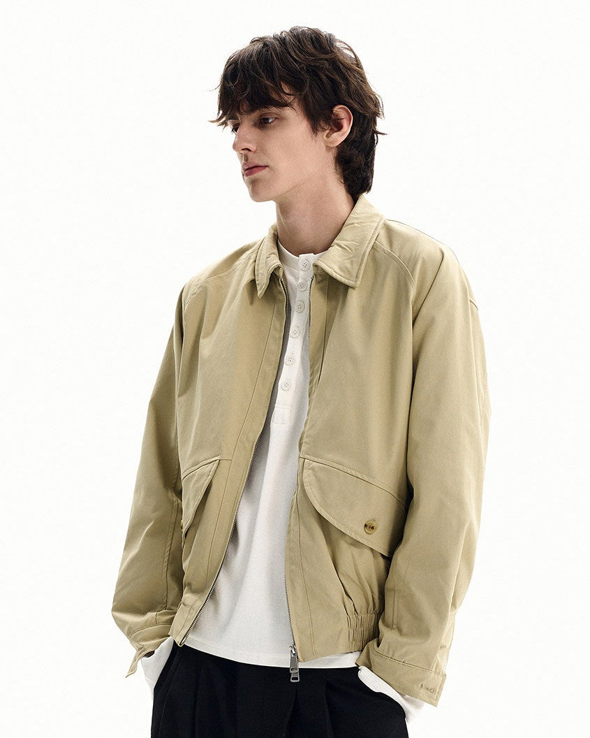 Matte Cotton Zip Utility Jacket