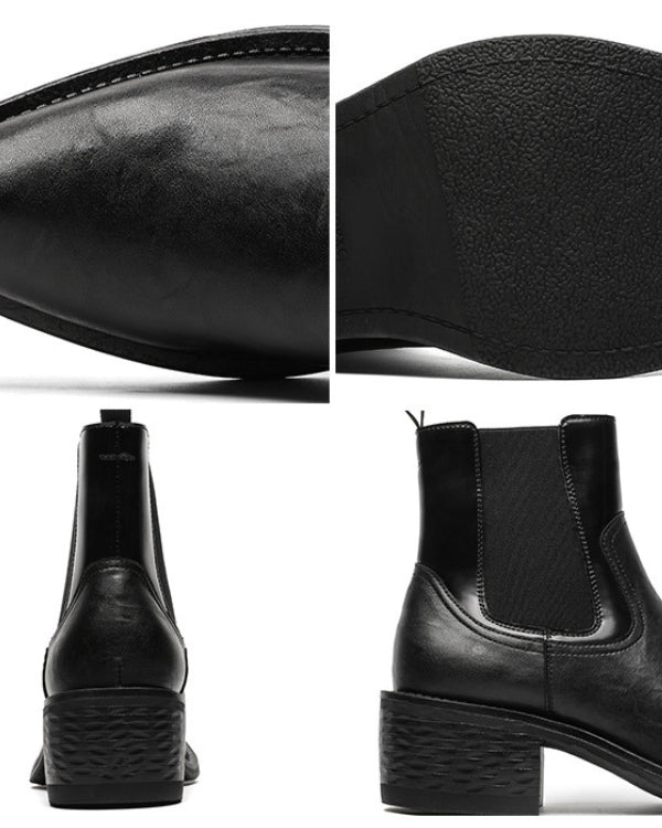 Ranch Noir Western Chelsea Boots