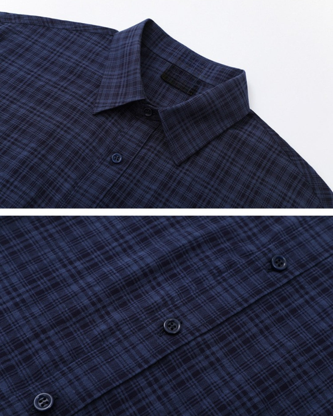 Chemise à manches courtes à carreaux Midnight