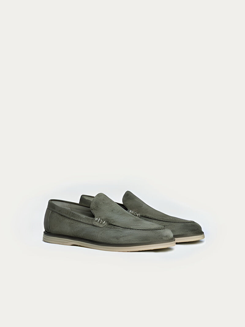 Olive Suede loafers