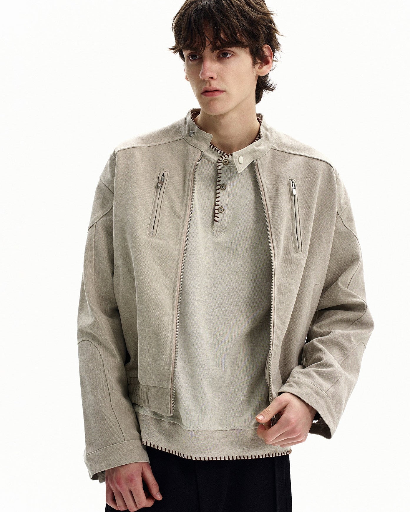 Structured Stretch Zip Jacket