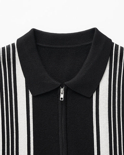 The Mo Maike Striped Harmony Knit Cardigan