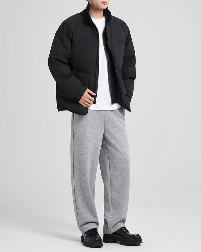 The Double Placket Patchwork Down Jacket