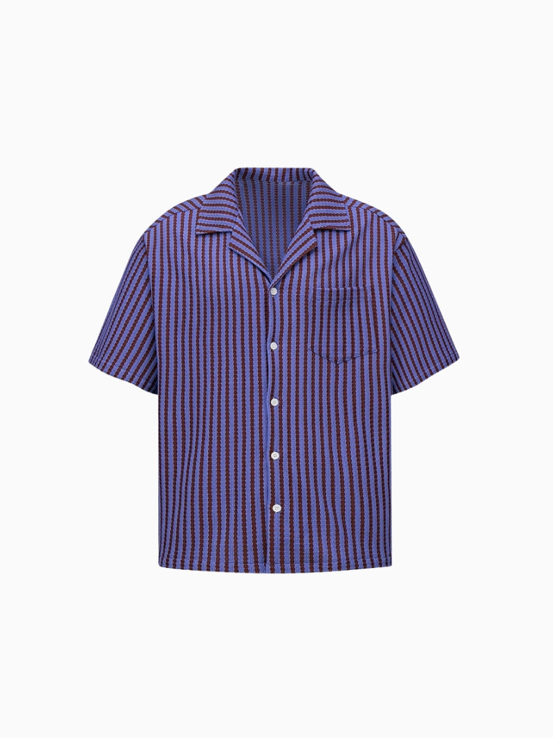 Camisa de rayas de manga corta