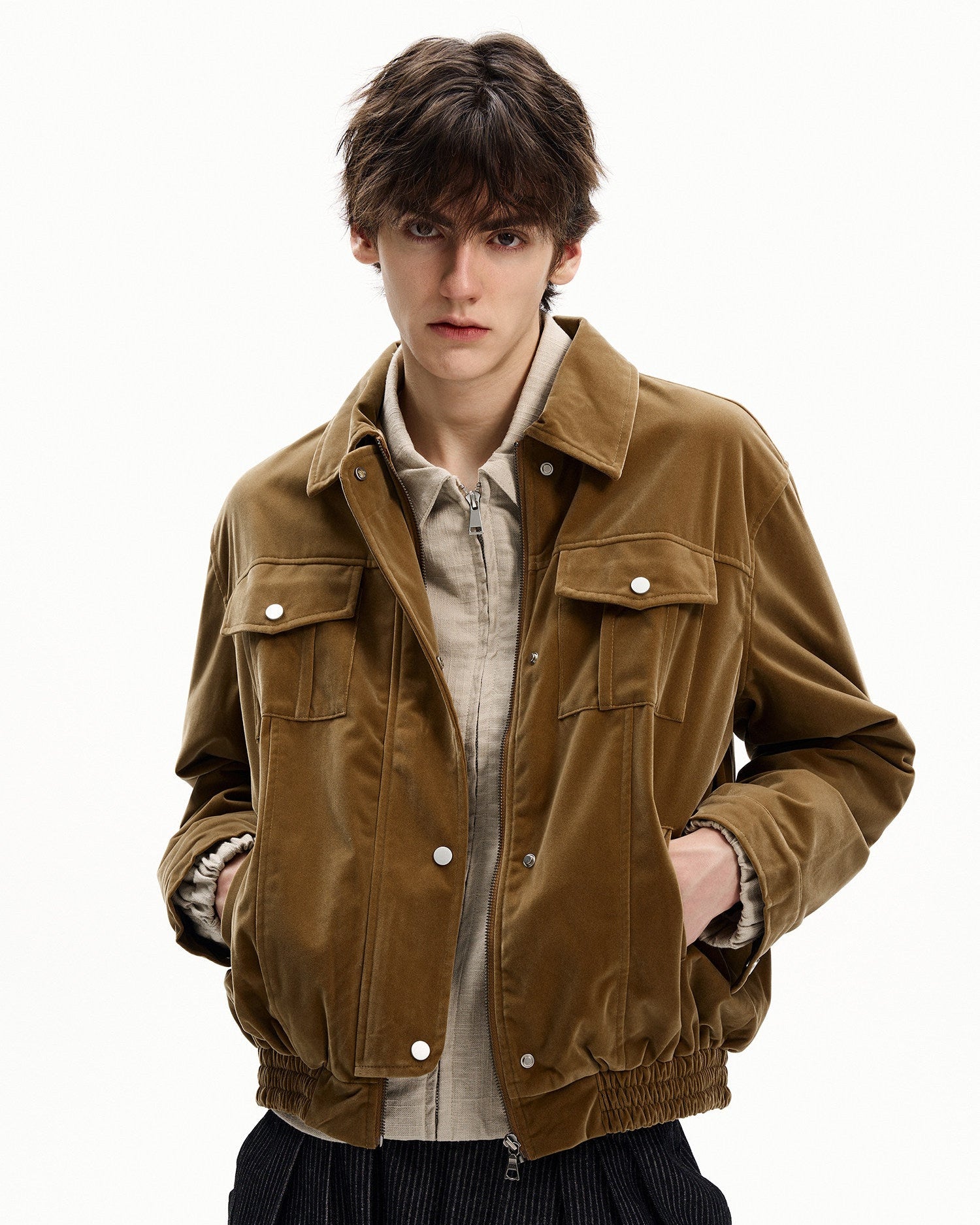 Structured Cotton Overshirt Jacket