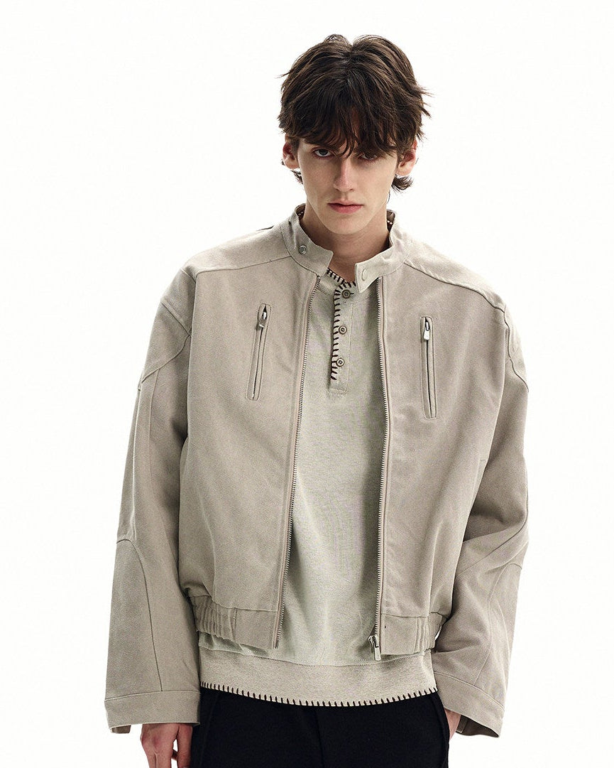 Structured Stretch Zip Jacket