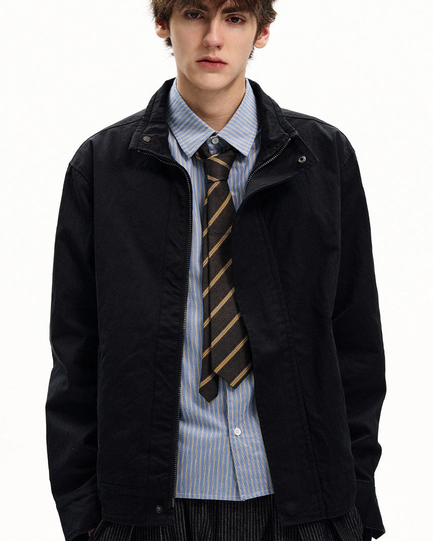 Solid Hooded Utility Jacket