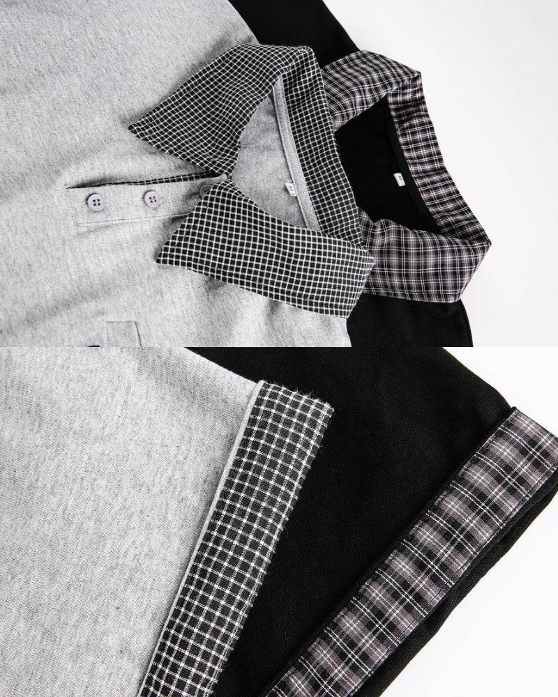 Double Contrast Collar Polo Shirt