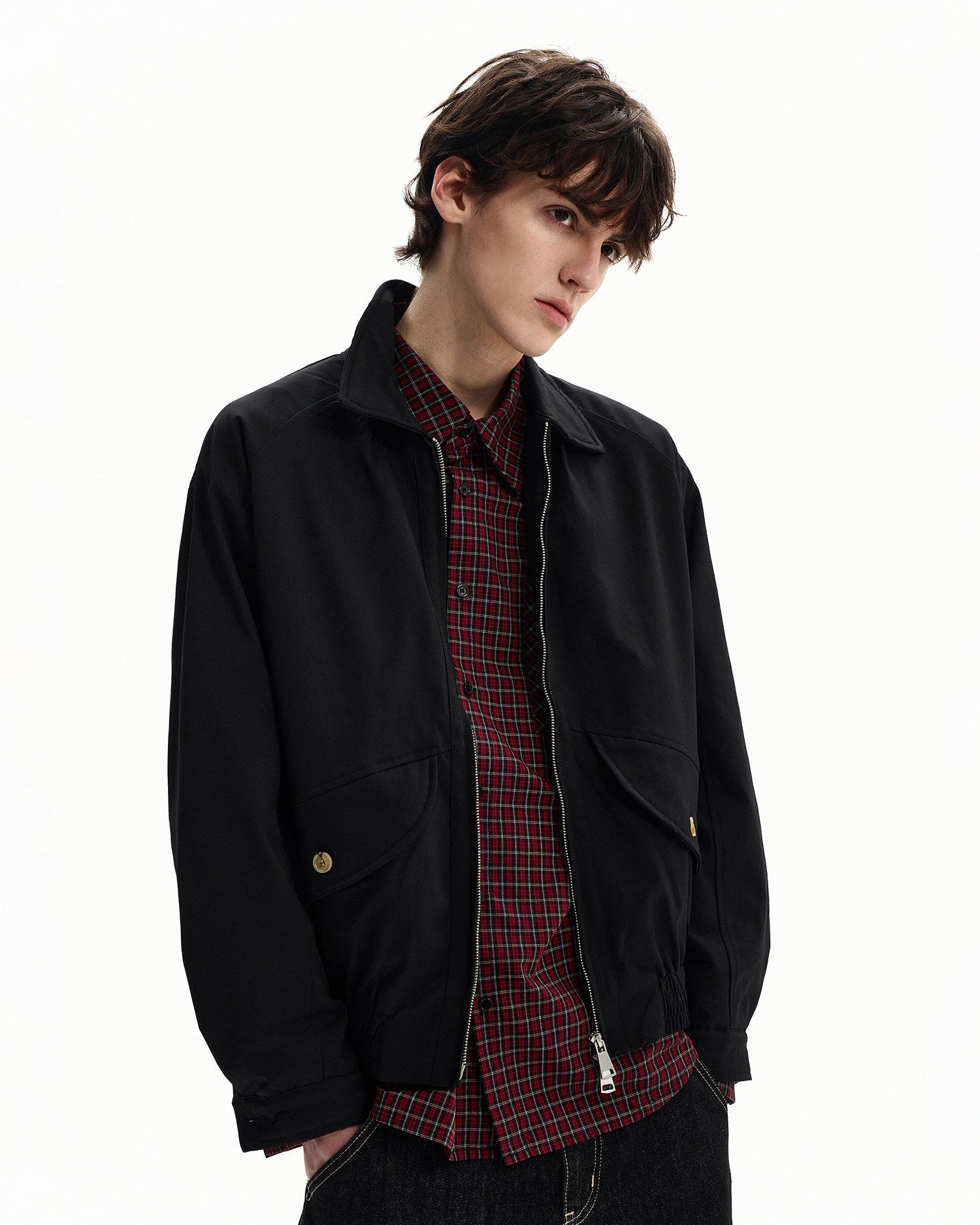 Matte Cotton Zip Utility Jacket