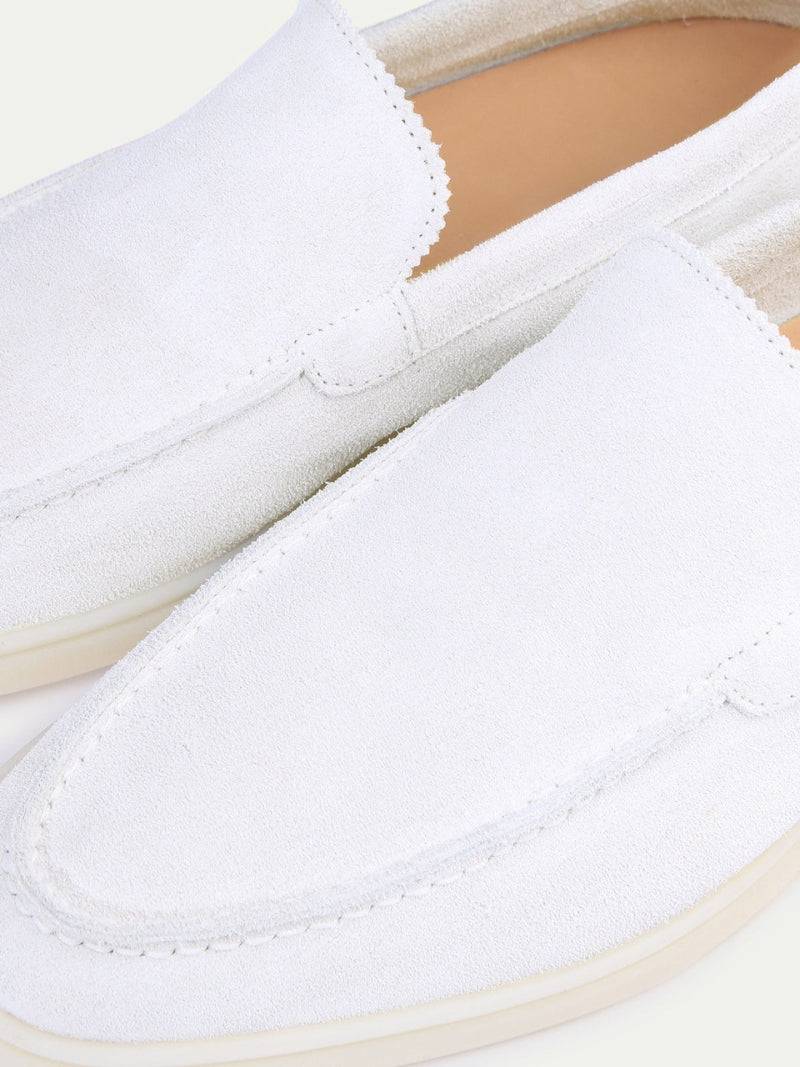 White Sand Suede loafers