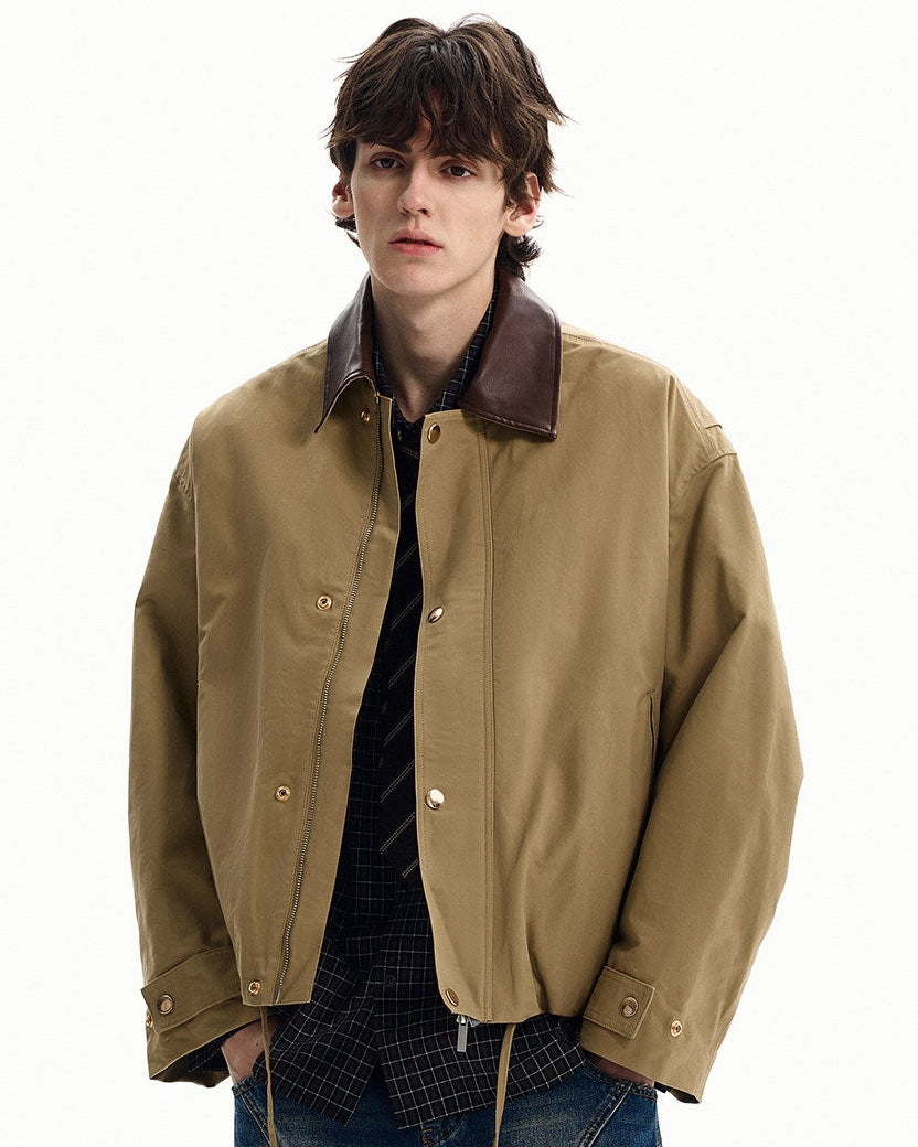 Clean Utility Cotton Zip Jacket