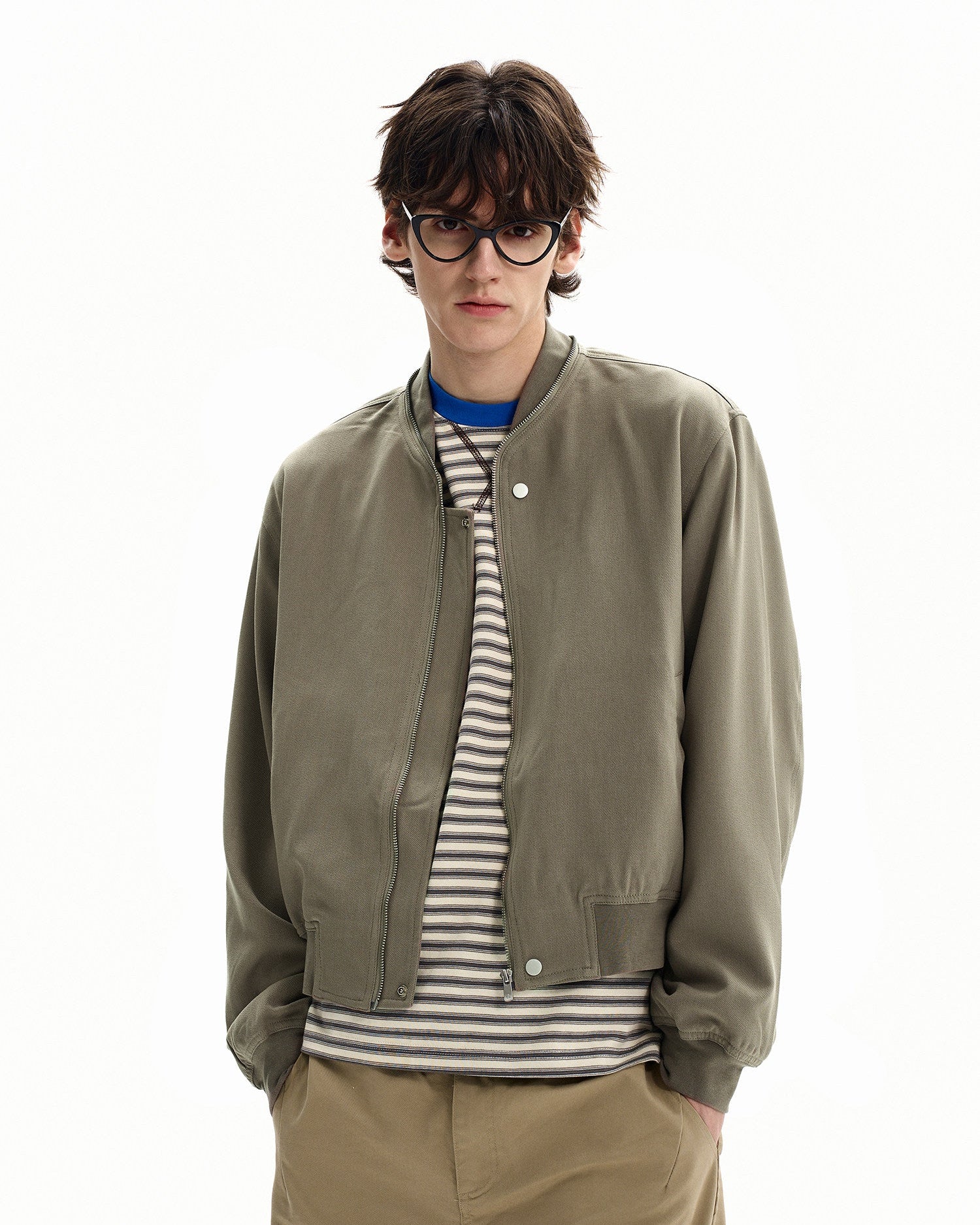 Essential Cotton Zip Short Jacket