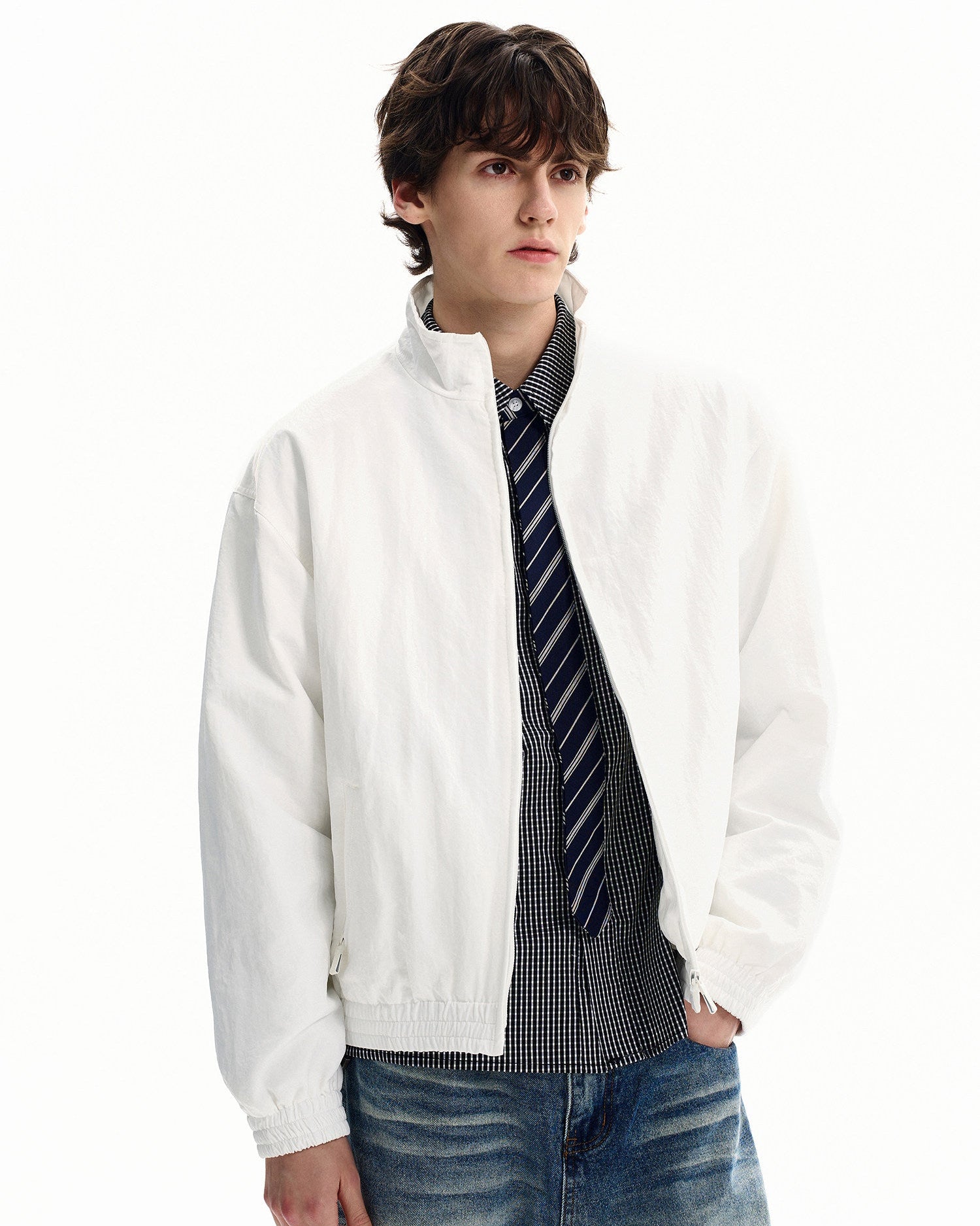 Lightweight Nylon Zip Jacket