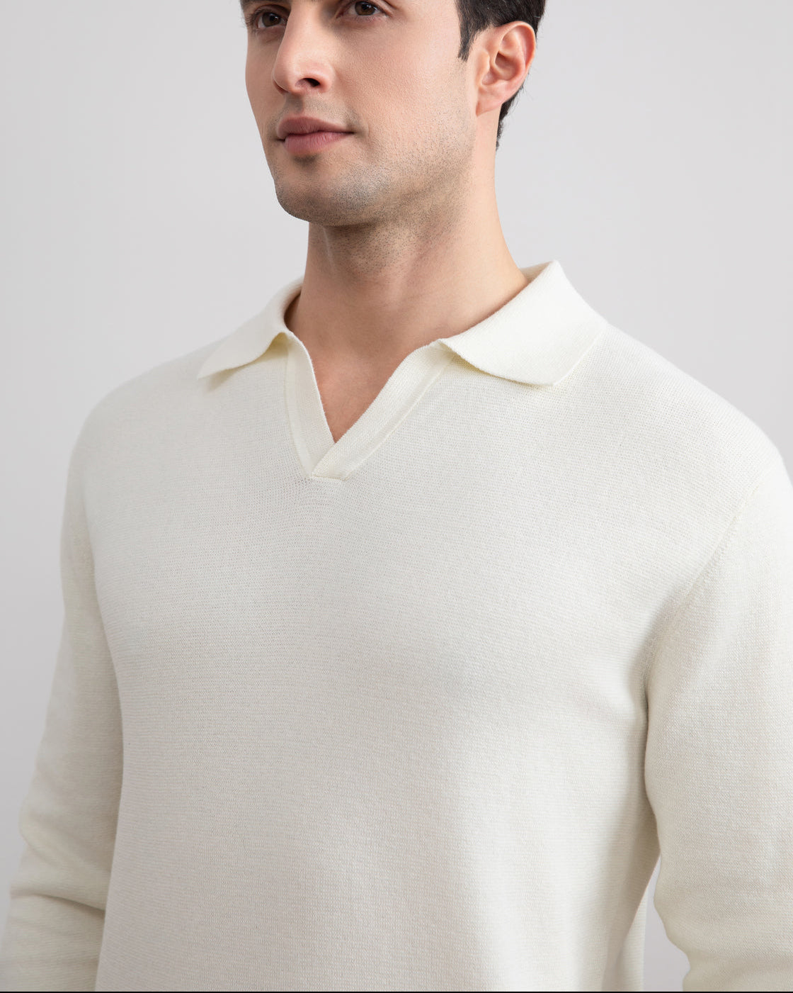 Off-White Open Polo with long sleeves